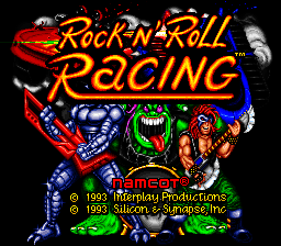 Rock n' Roll Racing (Japan) Title Screen